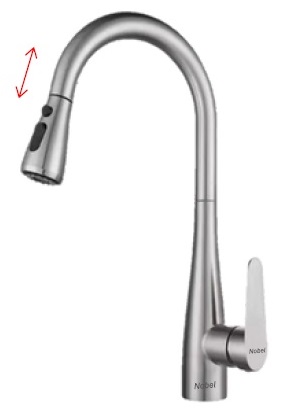 NOBEL Stainless Steel Pull-Out Kitchen Sink Cold Water Tap VS-5166-CTSS